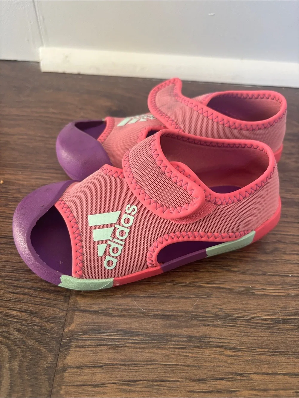 adidas Kids Pink & Purple Water Shoes with Mint Accents